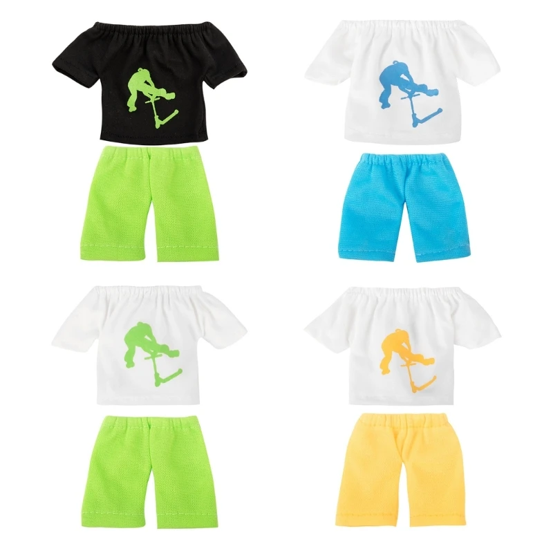 Mini vestiti per punta delle Set pantaloni per le T-shirt Scooter Skateboard Outfit