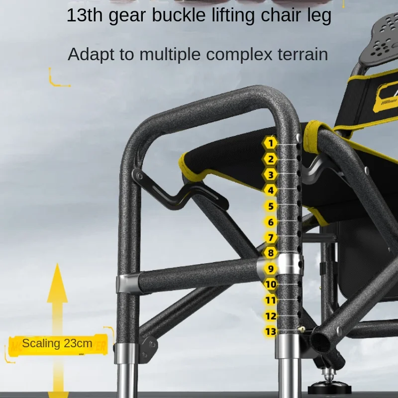 Aluminum Fishing Chair Practical Outdoor Wild Angling Stool Foldable Multifunctional Mat Camping Picnic Goodies