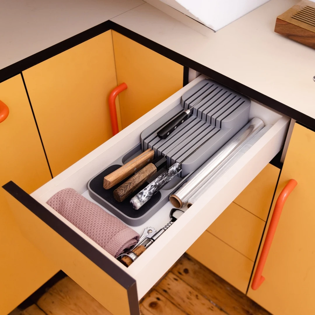 

Kitchen Cutlery Knife And Fork Compartment Box Drawer Store Knife Organizer, holds up to 9 knives, Kitchen Organization