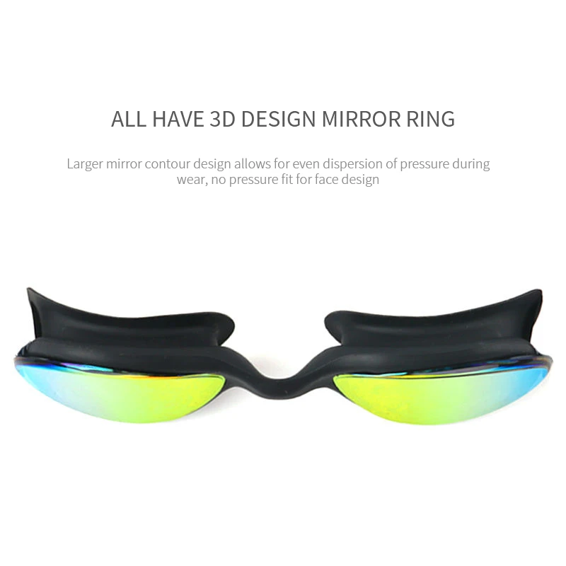 Profession Swimming  goggles set Bathing cap earplugs Waterproof Anti-fog Goggles Adult Professional Swimming Glasses Anti-UV