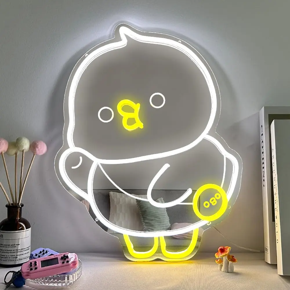 

Cute Chick LED Neon Sign for Bedroom Decor Romantic Ambiance Home Party Lighting Creates Cozy Atmosphere Unique Gift
