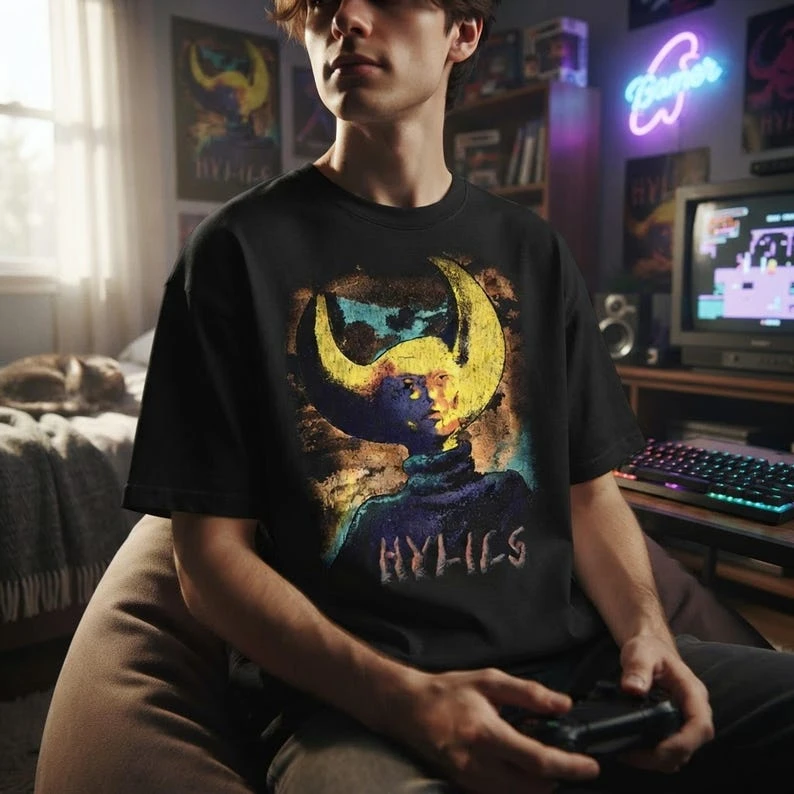 Hylics Shirt, Black 100% Cotton Tee with Wayne Graphic