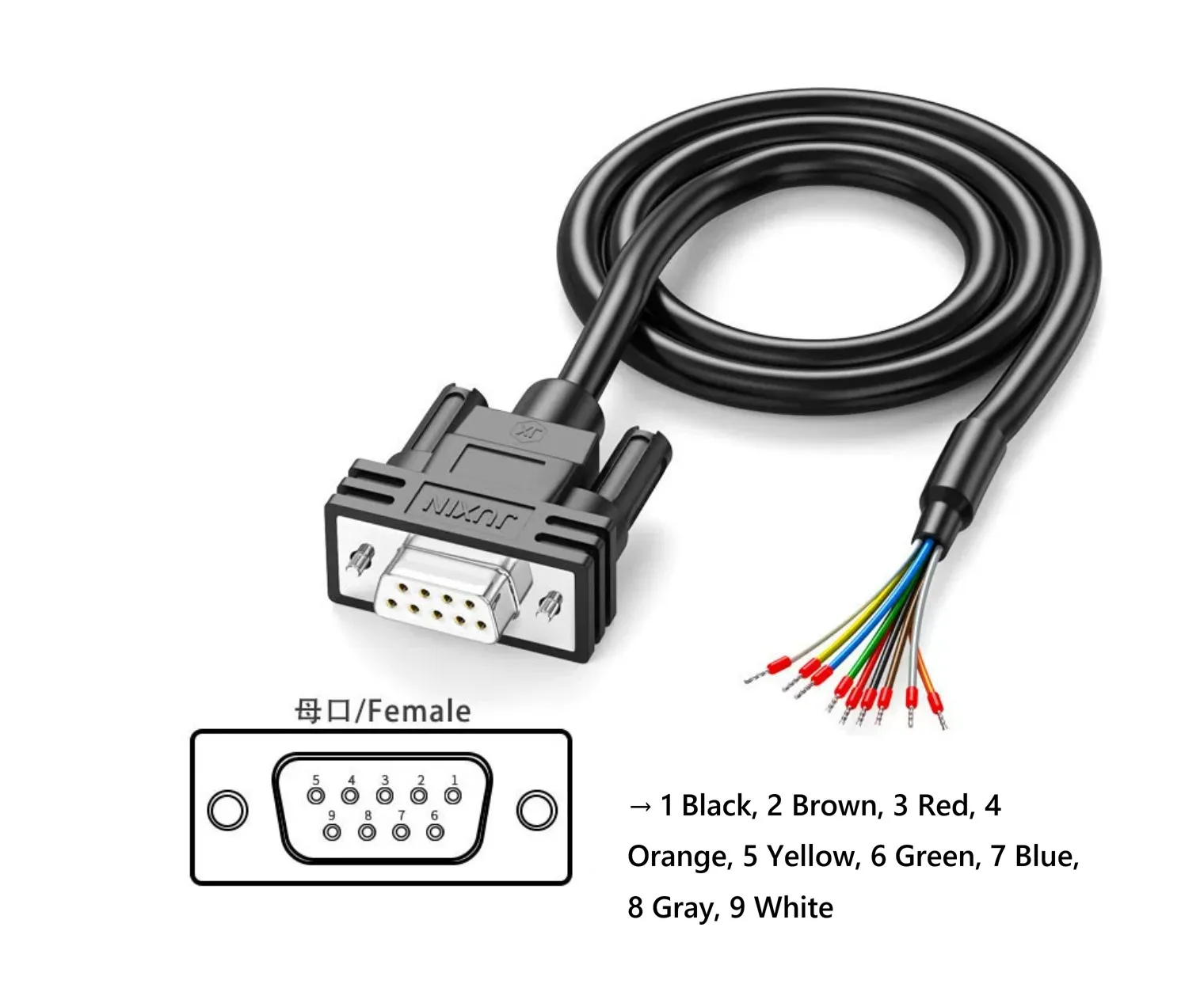 Industrial DB9/DB15/DB25 Single Head Serial Port Wire Gold-Plated 9/15/25 Pin Copper Terminal Connector for DB9/DB15/DB25