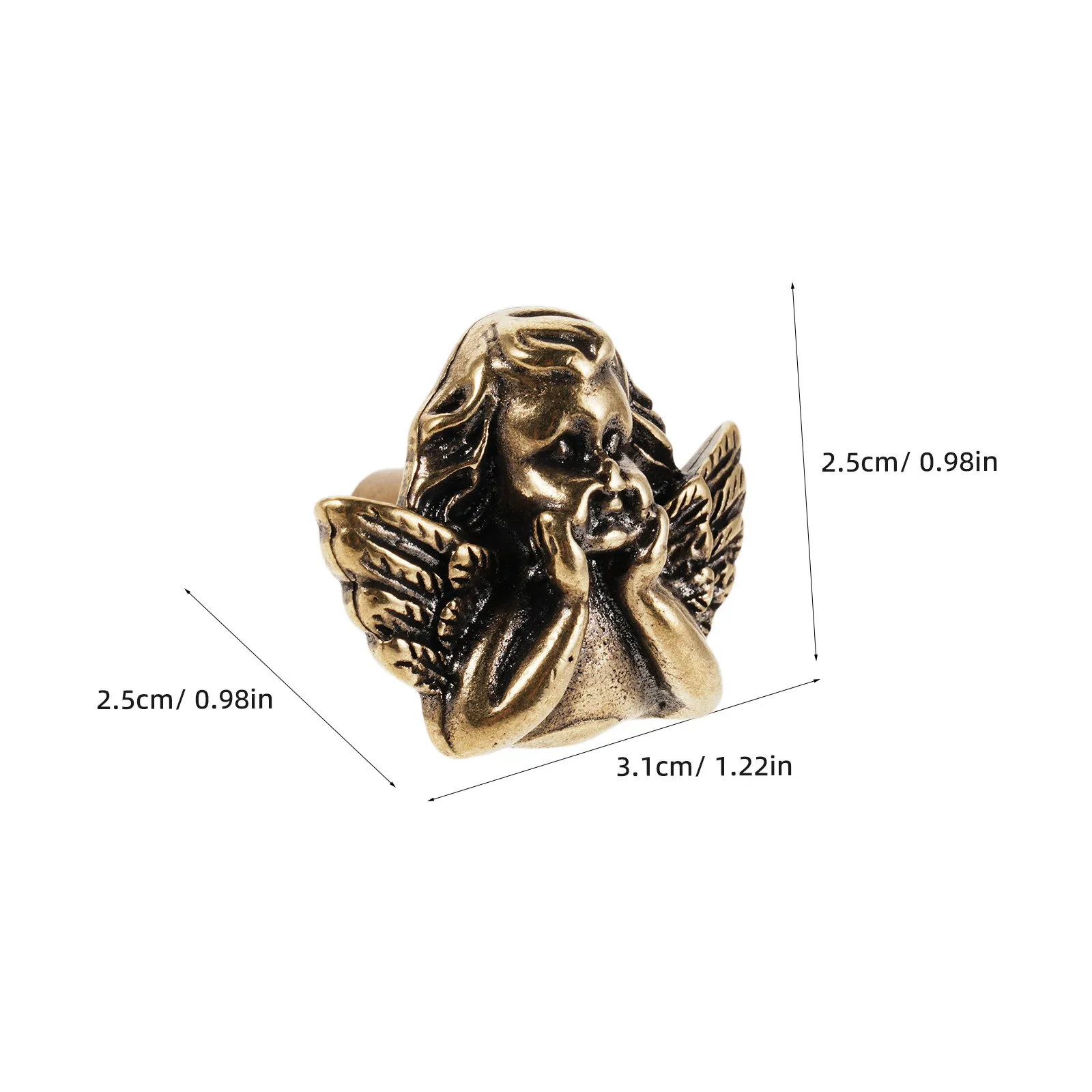 Metal Angel Drawer Pull Copper Finish Cabinet Knob Vintage Dresser Handle for Kitchen Cabinet Hardware Farmhouse Decor Drawer