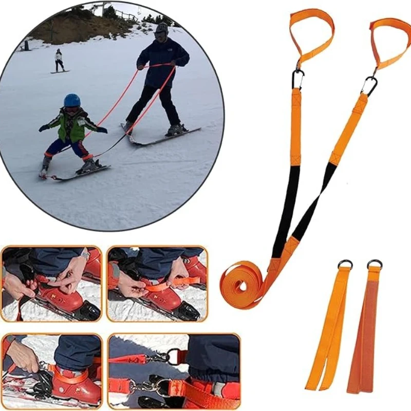 

Ski Safety Belt Skating Traction Trainer Foot Tie Rope Ski Training Strong Lead Leash Snowboard Balance Turning Auxiliary Belt