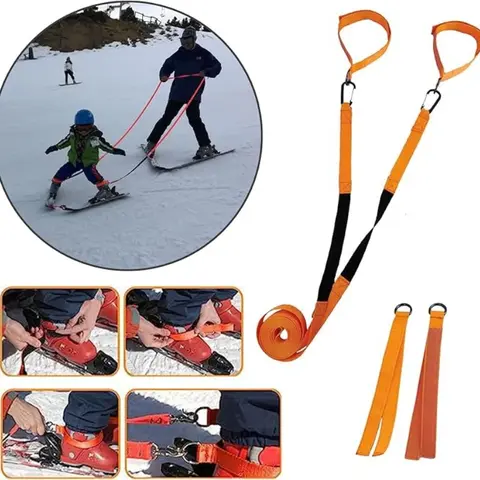 Cintura di sicurezza per sci Pattinaggio Traction Trainer Corda per legare il piede Allenamento per sci Guinzaglio in piombo forte Equilibrio per snowboard Cintura ausiliaria per tornitura