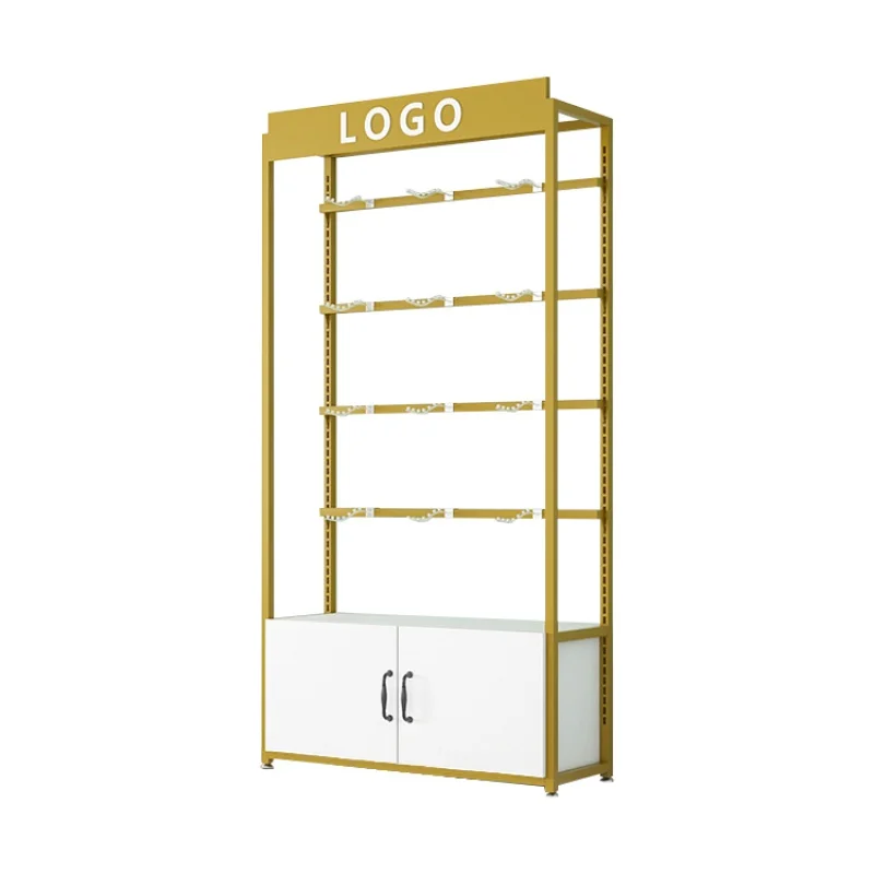 Custom High Quality Underwear Display Rack Golden Clothing Display Rack Wall Stand