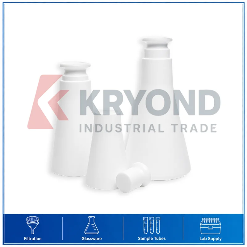 Conical Flask 50ml 100ml 250ml Stopper Lid Laboratory Reaction Container Acid Alkali Resistant Research Use Pack Chemical Grades