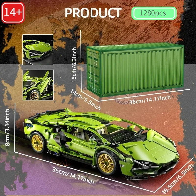 2025 Nowe Klocki Techniczne 1:14 Samochód Wyścigowy Sportowy Model Pojazdu Miejskiego Mechaniczny Super Klocki Puzzle Zabawki Prezenty dla Dorosłych