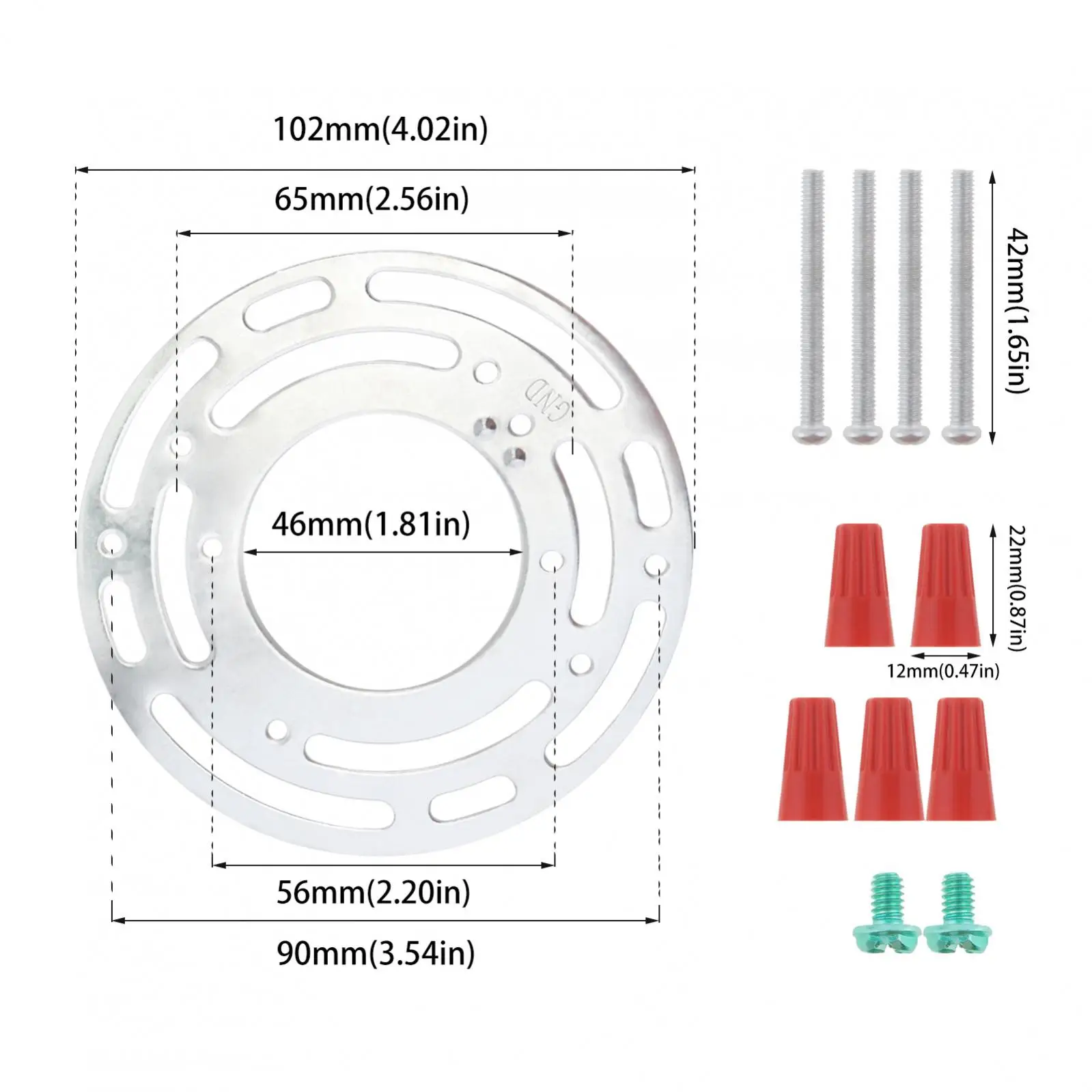 Light Fixture Mounting Circle Crossbar Adjustable Universal Bracket Plate Set for Wall Lamp / Chandelier / Ceiling Fans