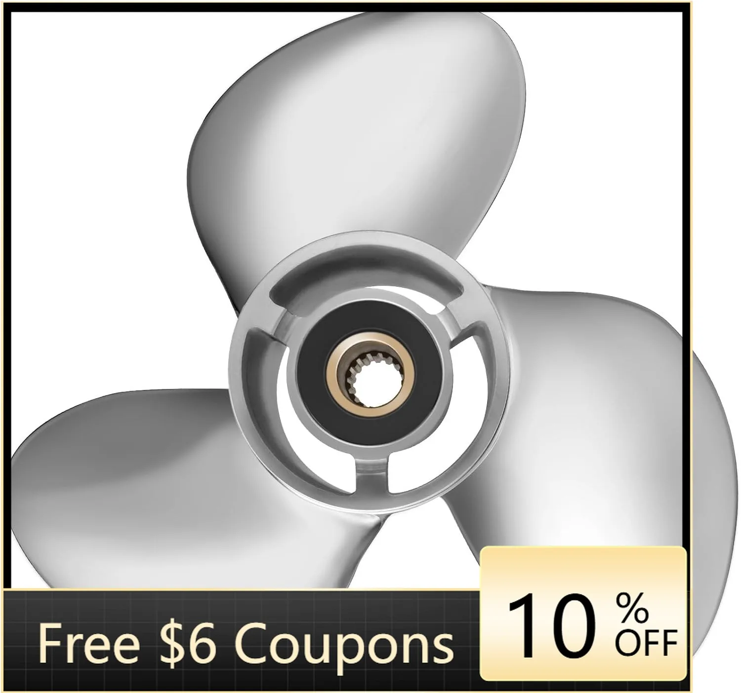 

ffbOEM Upgrade 15 X 21 Stainless Steel Boat Propeller for Engines Outboard 150-300 15 Spline Tooth Right Hand Hub New