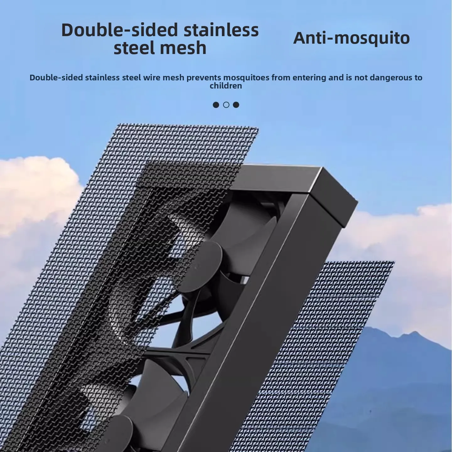 Window Exhaust Fan No Drilling Extendable Powerful Adjustable for Home Kitchen Bathroom Ventilation with EU Plug Portable view 2