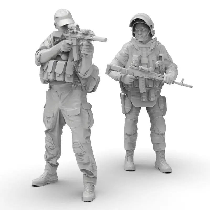 1/35 Scale Special Forces Soldier Resin Miniature Figurine 3d Printed White Model Collectible Figure Unassembled And Unpainted