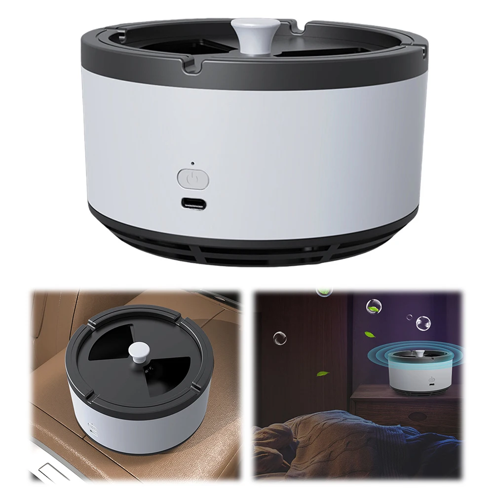 Ashtray Air Purifier Smoke Removal Air Purification Ashtray Smokeless Ashtray for Intelligent Removing Secondhand Smoke Indoor