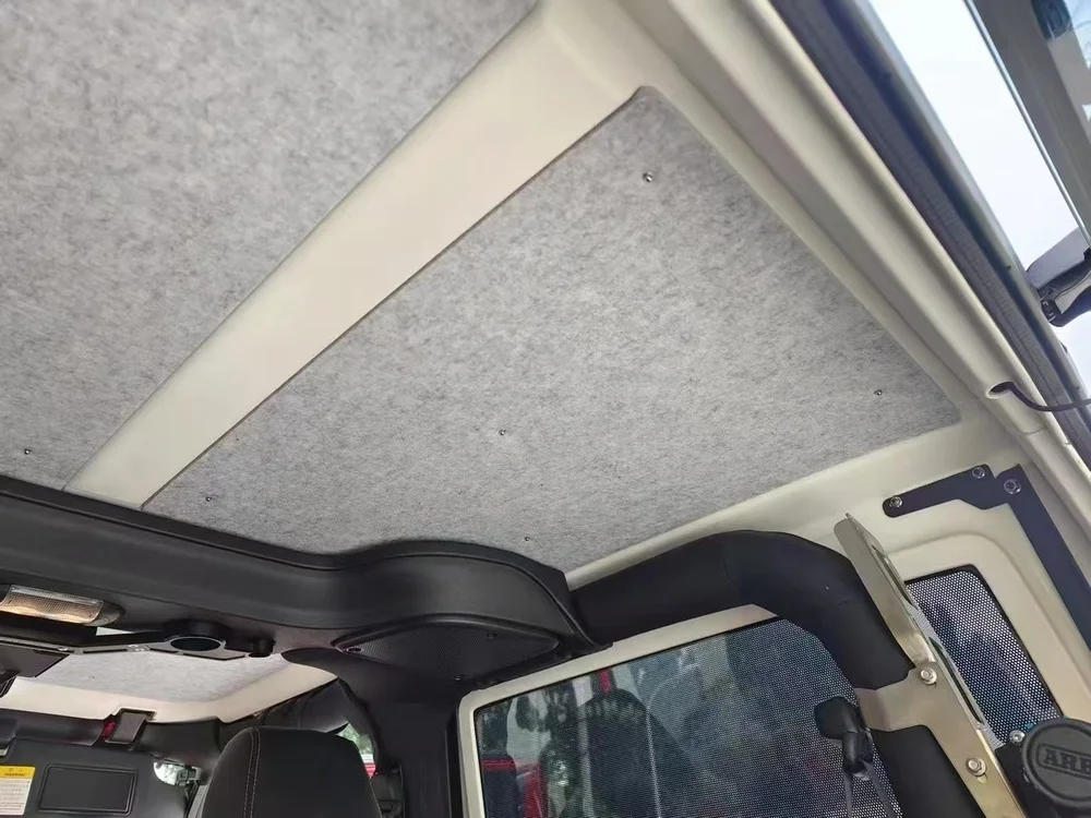 2 Door Roof Insulation Sun Protection Roof Heat Shield Silver Gray For Jeep JK 2012-2017(Only 3.0L and 3.6L are available) J409