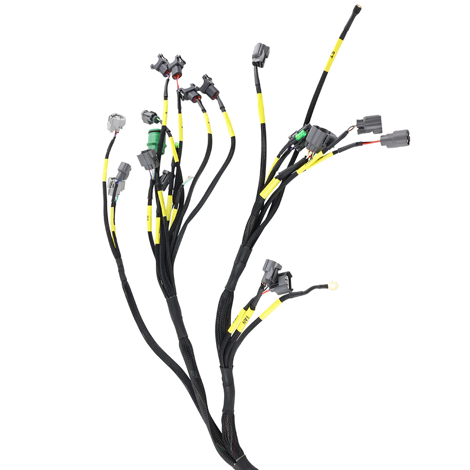 Engine Harness Tucked D/B-Series B16 B18 D16 PQY-FIC30 CNCH OBD1 For Honda Civic Integra 1PC Aftermarket Replacement