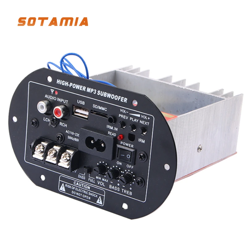 

SOTAMIA 300W High Power Bluetooth Amplifier Audio Board Car Tweeter Subwoofer Speaker Music Amplifiers 12V/220V Amplificador