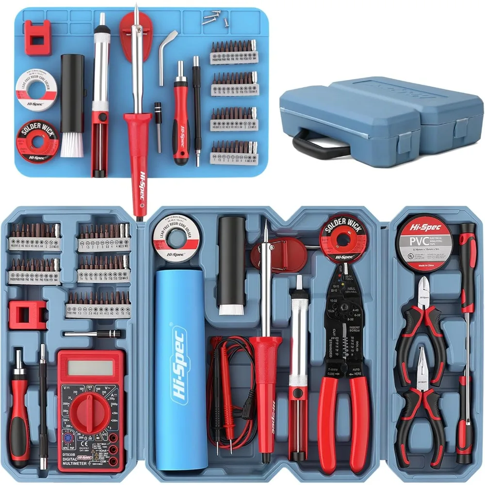 

Electronics Soldering Iron Kit Multimeter Tools for Electrical Repairs PCB and Computer Maintenance