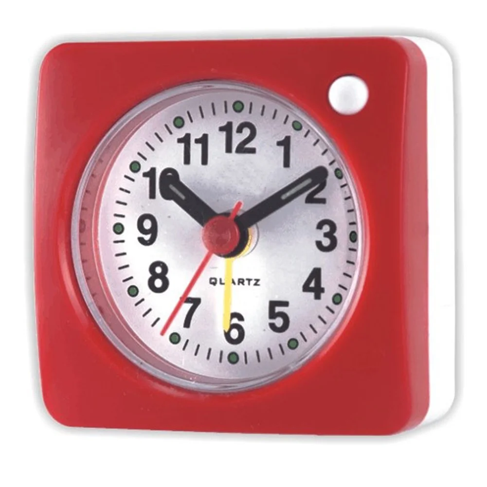 Compact Travel Alarm Clock with Silent Operation and 4 Gradual Alarm Sounds for Home or Hotel Use Portable Design