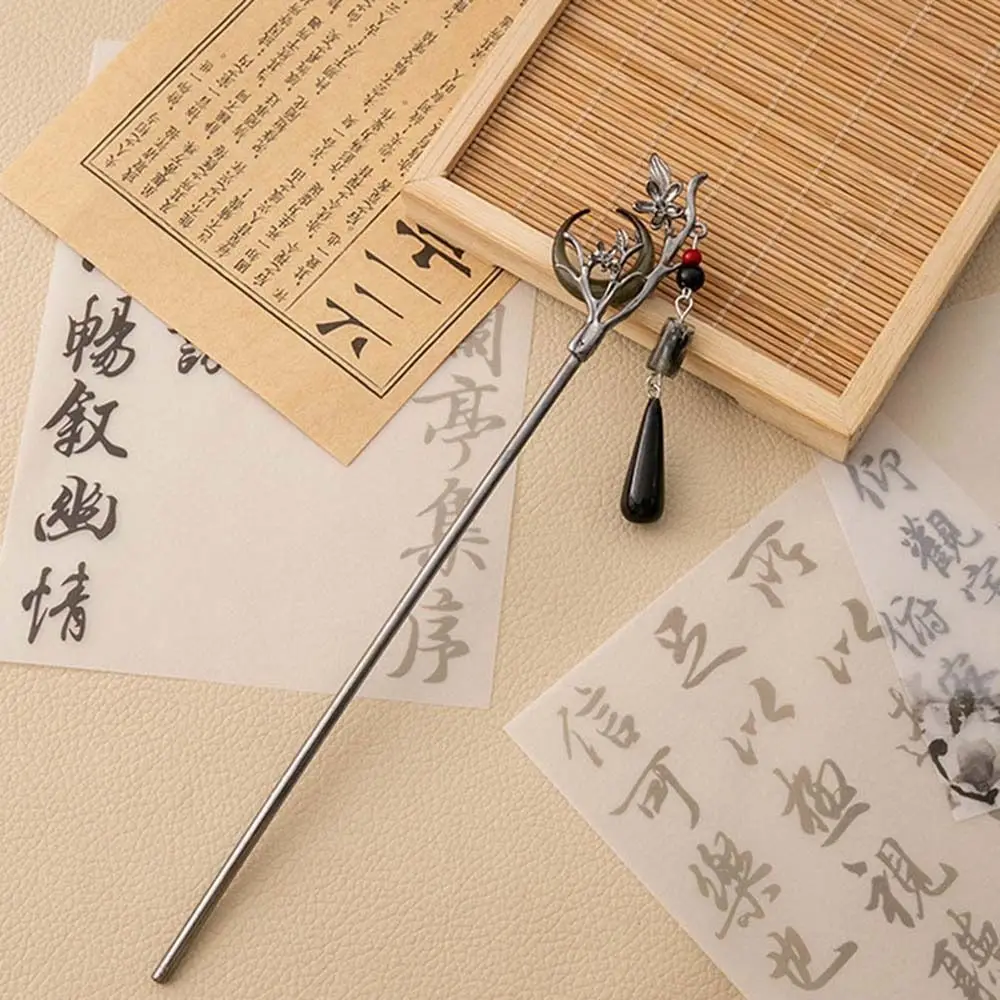

Cheongsam Hanfu Crescent Step Shake Hairpin Hair Accessories Headdress Gift Pendant Hair Stick Alloy Moon Shape Chinese Headwear