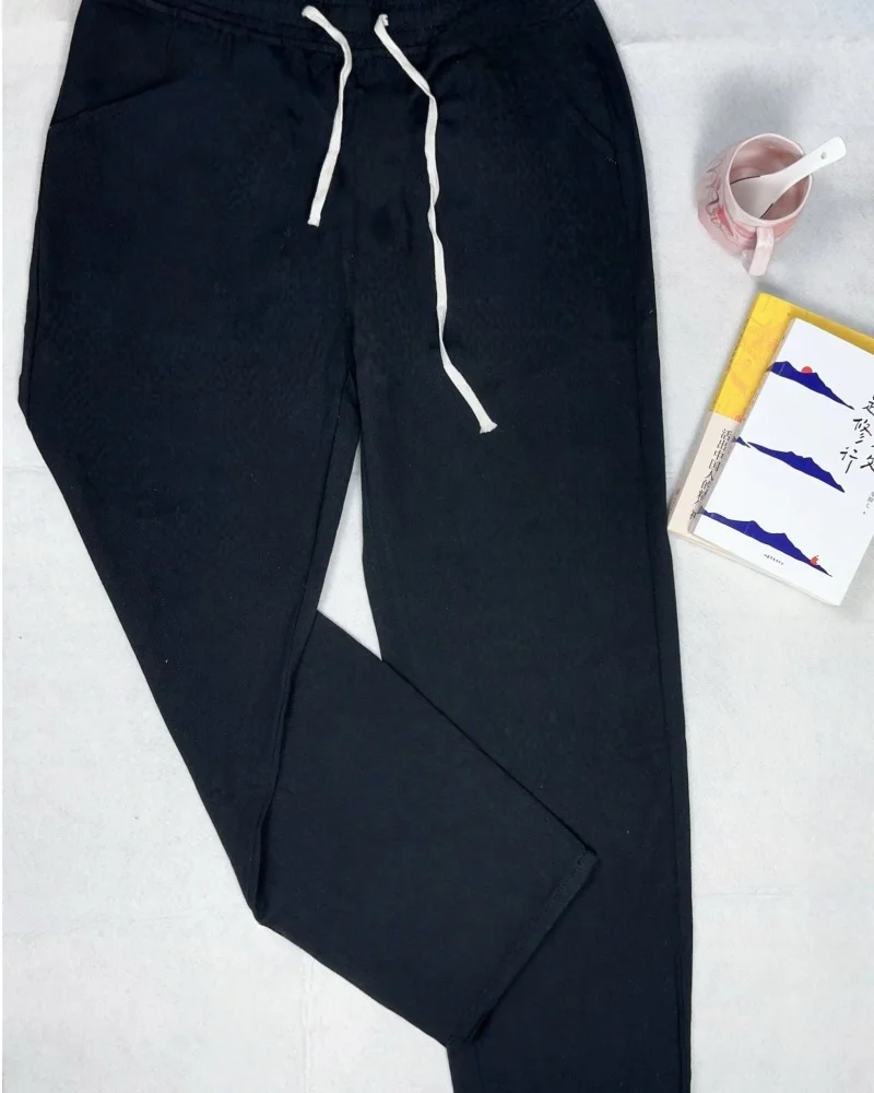 

2025 Новая уличная одежда, свободные джинсы, мужские модные свободные прямые широкие брюки в корейском стиле, мужская брендовая одежда, черный, голубой
