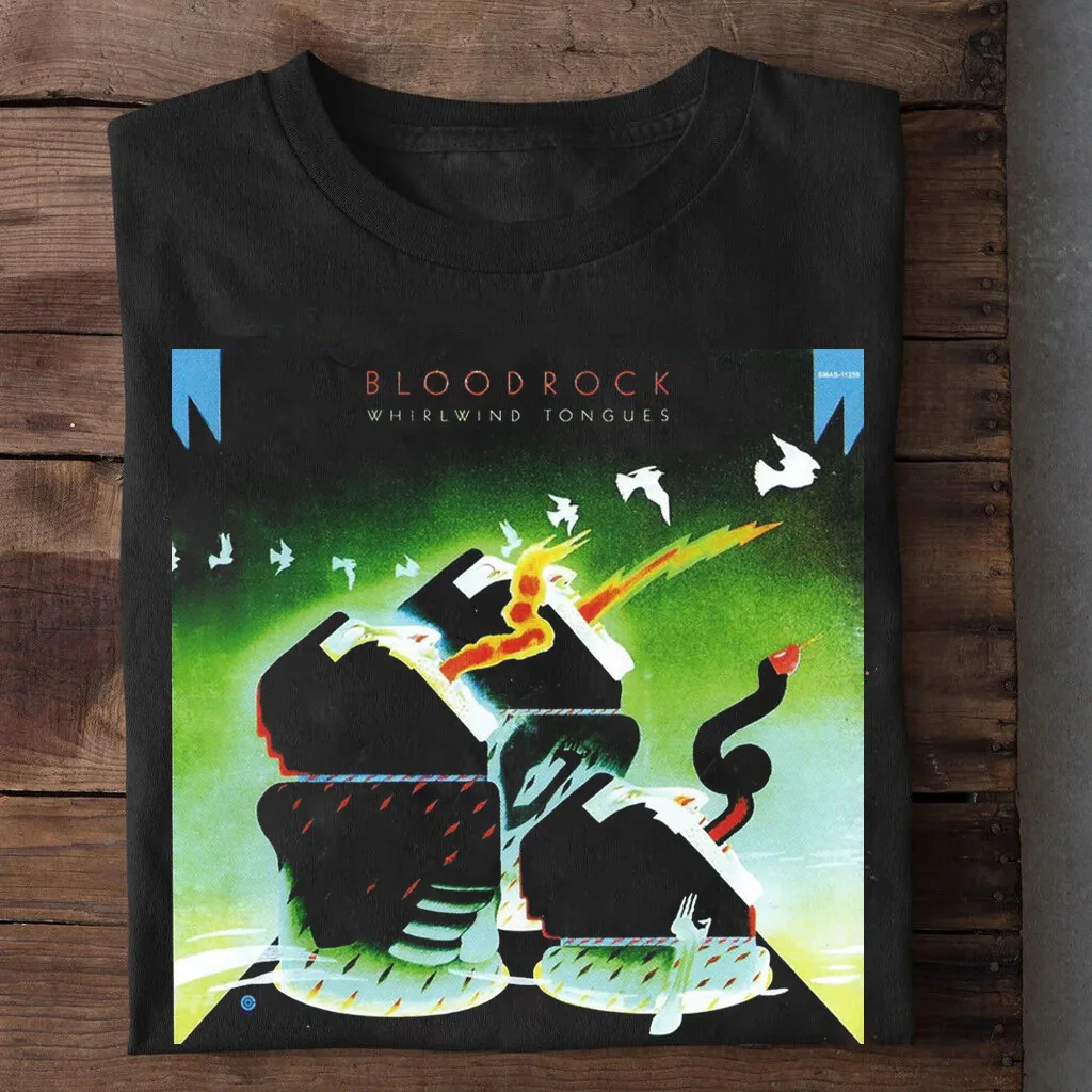 Bloodrock – Whirlwind Tongues Short Sleeve Cotton Black All Size Shirt AC1115