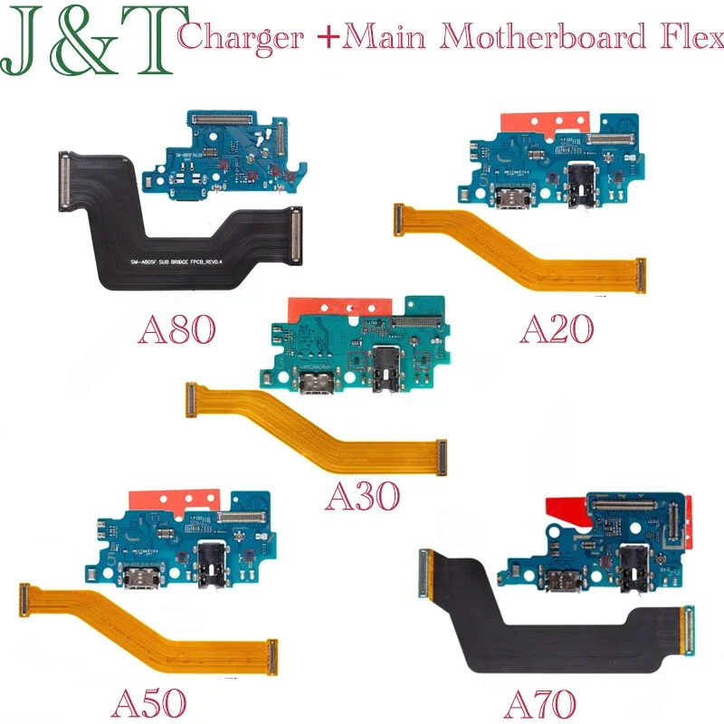 USB Fast Charging Charger Main Motherboard Flex Cable For Samsung Galaxy A20 A30 A50 A70 A80 Dock Connector Board