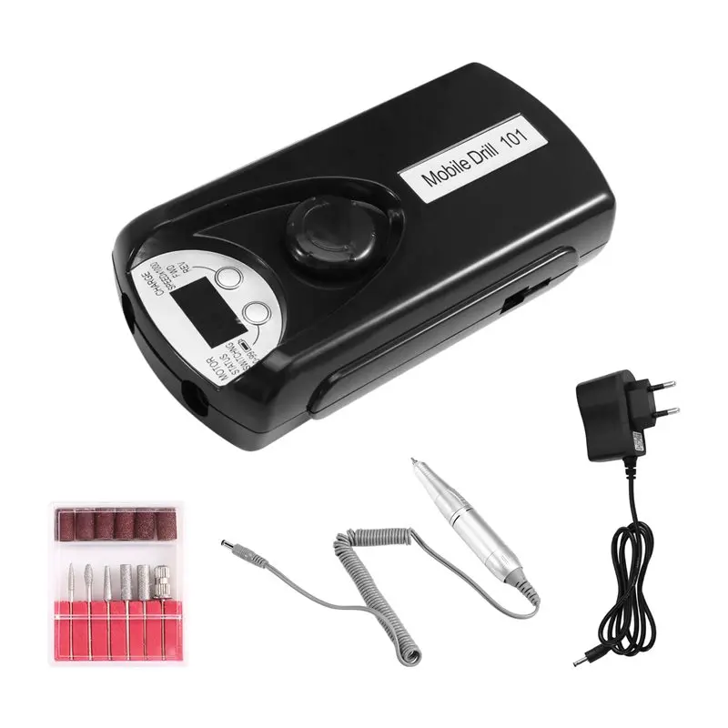 

TAIGH-Battery-Powered Nail Polish Grinder Professional Nail Drills File Manicure Tool EU Plug