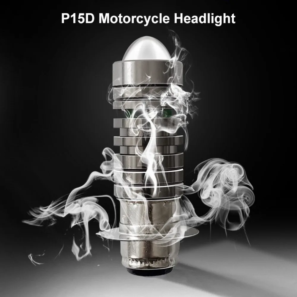 

H4 P15D LED Motorcycle Light Moto Accessories 3000K/6000K 12V Headlight Bulbs Dual Color Auxiliary Spotlight Lamp