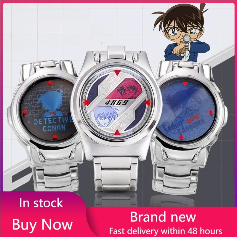 

Genuine Official Licensed Detective Conan Watch with Laser Flip Cover and LED Touchscreen for Christmas Gifts