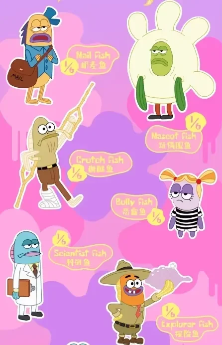 

POP MART Bikini Bottom Buddies Series 2 Plush Toys Mystery Blind Box Weird Figurines Home Decor Collectible Ornament