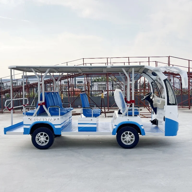 2025 حار بيع 8 + 3 مقعد سيارة كهربائية صغيرة لمشاهدة معالم المدينة اختياري اللون 72 فولت 5000 واط حافلة لمشاهدة معالم المدينة الكهربائية سيارة للبيع #4