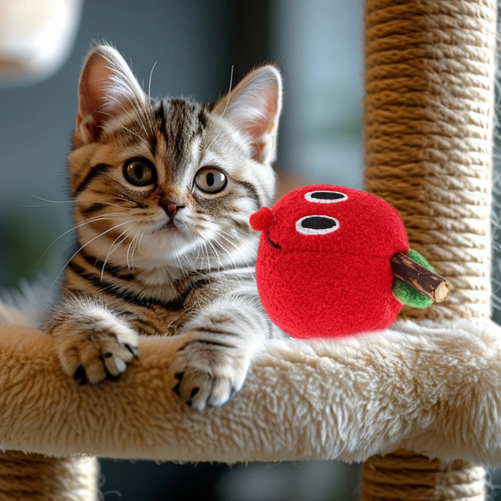 

Cat Nip Fruit Shaped Chewing Stick Interactive Indoor Outdoor Kitten Play Accessories Cat Sisal Chewable Interactive Kitten Toy