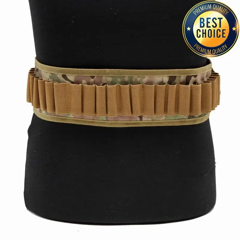 Outdoor Sports 12G Storage Belt 30 Hole Shotgun Bullet Tactical Storage Belt 30 Rounds Hunting 130cm Multifunctional Camo Belt