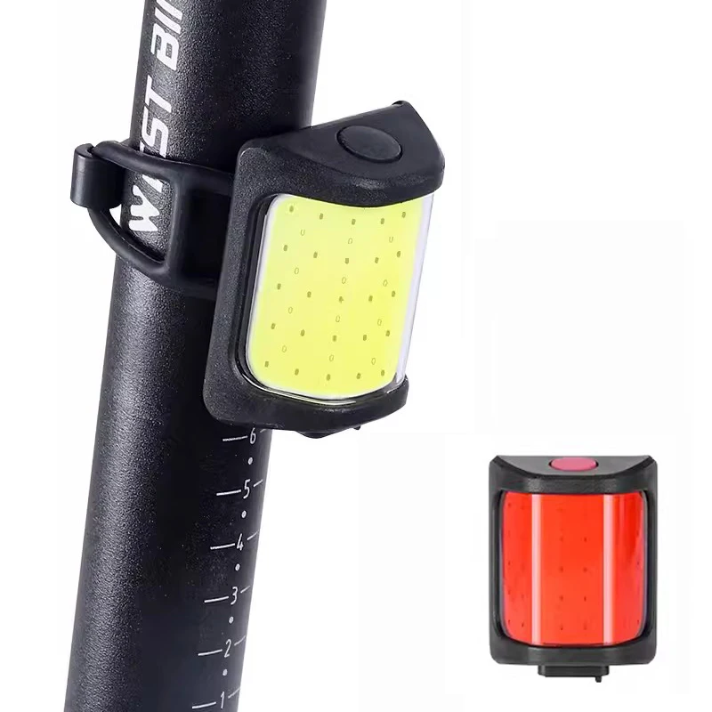 COB LED Flash Tail Rear Lights Type-C USB Charging Waterproof Bicycle Tail Light Lamp Multi Lighting Modes for Seatpost Backpack