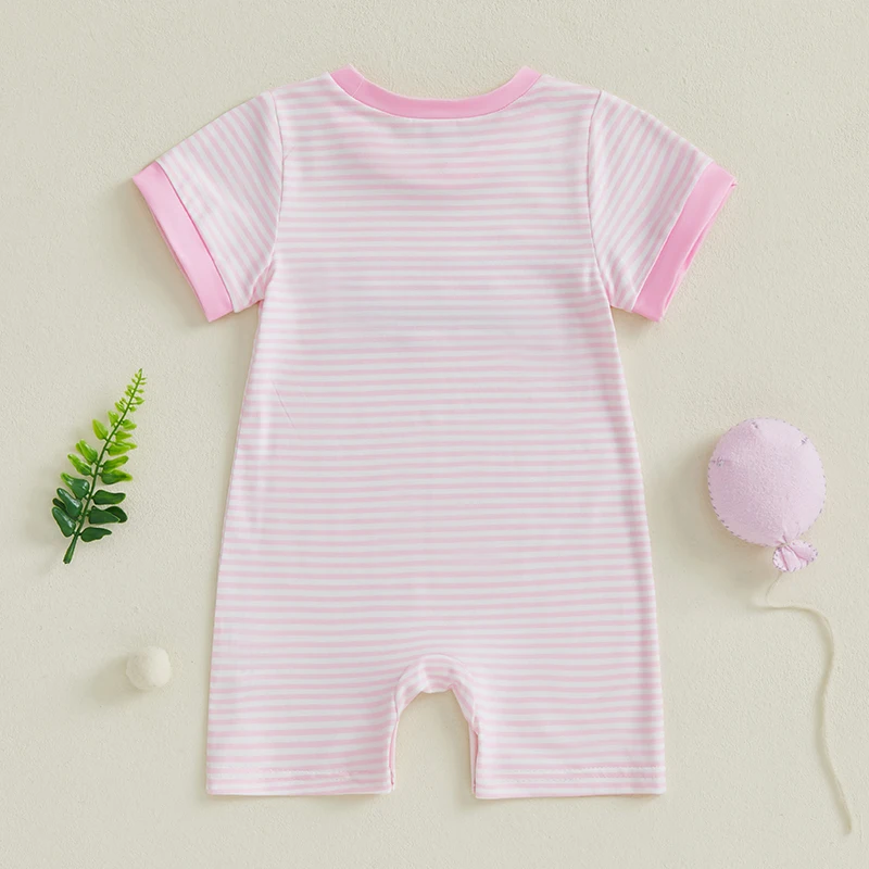 

Toddler Boy Dinosaur Print Jumpsuit Safari Animal Embroidered Short Sleeve Romper Adorable Summer Outfit for Kids