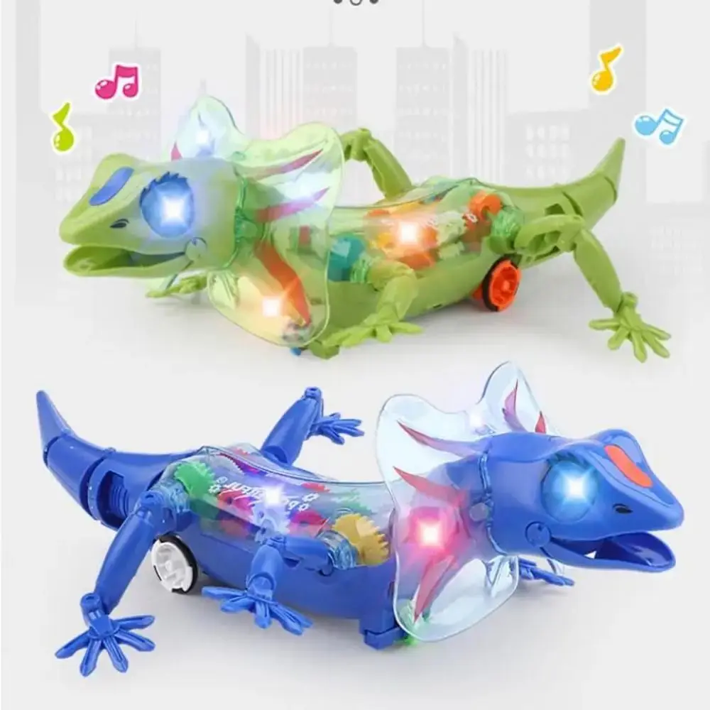 หุ่นยนต์รุ่นสัตว์เลี้ยงอิเล็กทรอนิกส์ Lizard Lizard เสียงไฟ Lizard Walking อิเล็กทรอนิกส์โปร่งใสอะนิเมะ