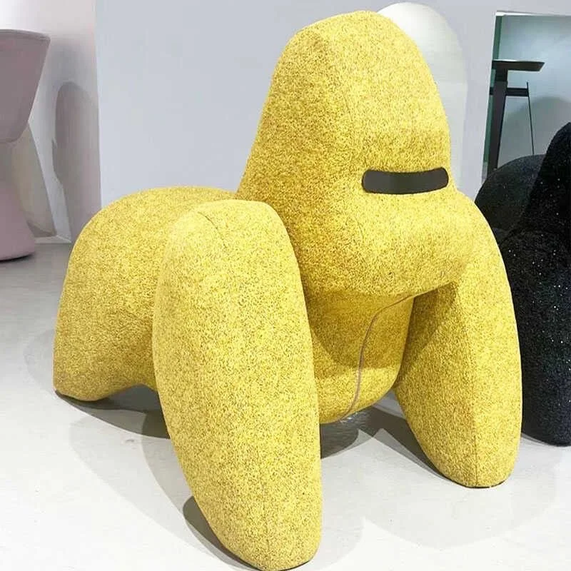 مقعد أطفال على شكل حيوان غوريلا من المشاهير على الإنترنت، كرسي ترفيهي مصمم حديث وبسيط ومبتكر