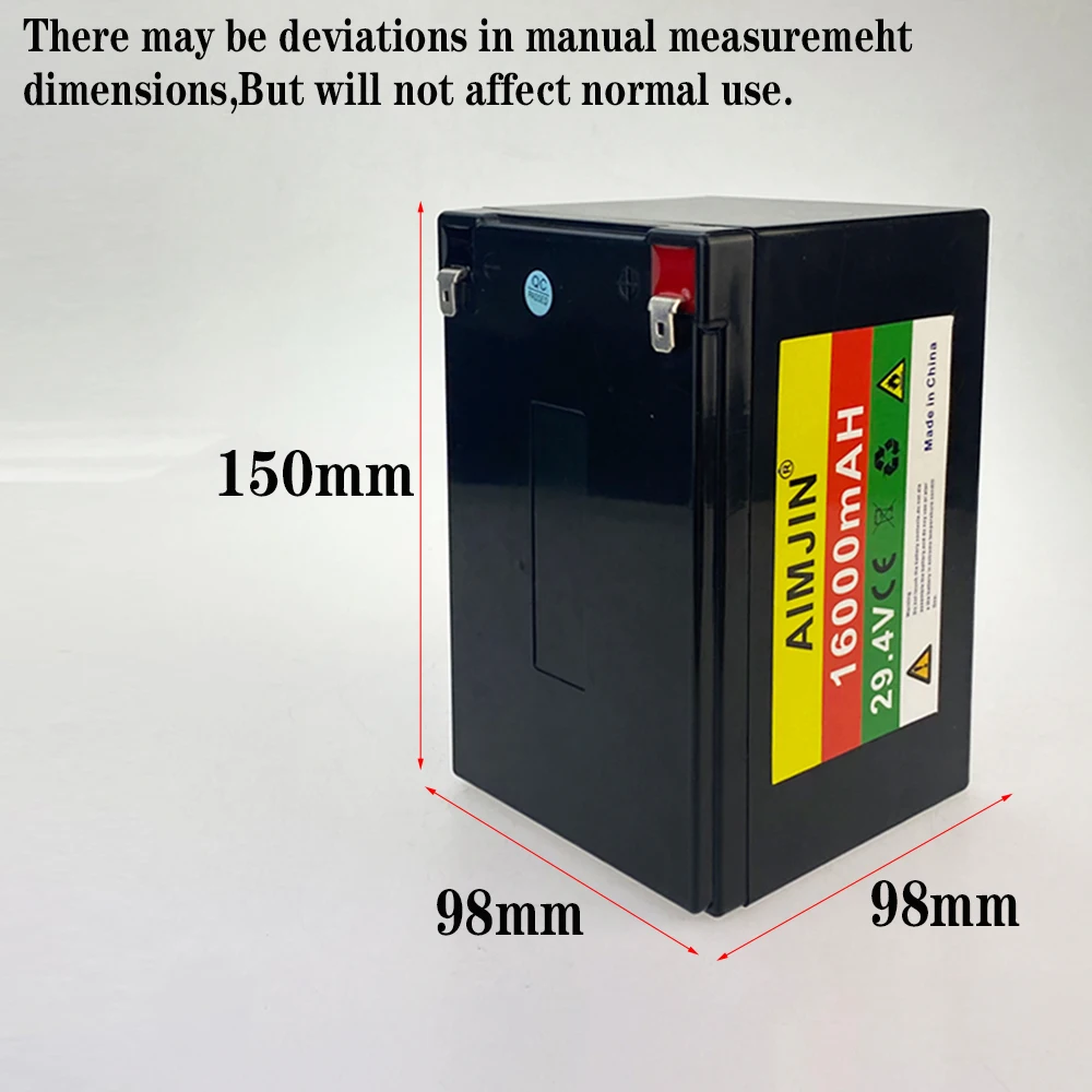 

29.4V 16Ah Lithium Rechargeable lithium ion Battery Deep cycles for Solar Power,Scooters,Power Wheels,Fish Finder,Built with BMS