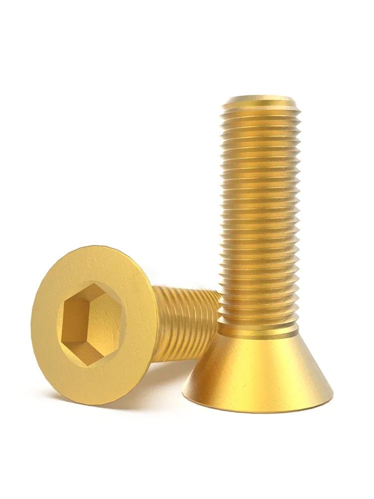 M3 M4 M5 M6 M8 M10 M12 Brass Countersunk Hexagonal Screw Bolt Copper 7991 Copper Flat Head Hexagonal Screw