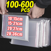 Self Adhesive Sealing Plastic Bag Clear Cellophane Bags for Packaging Jewelry Candy Cookies Product Gifts Resealable Storage Bag