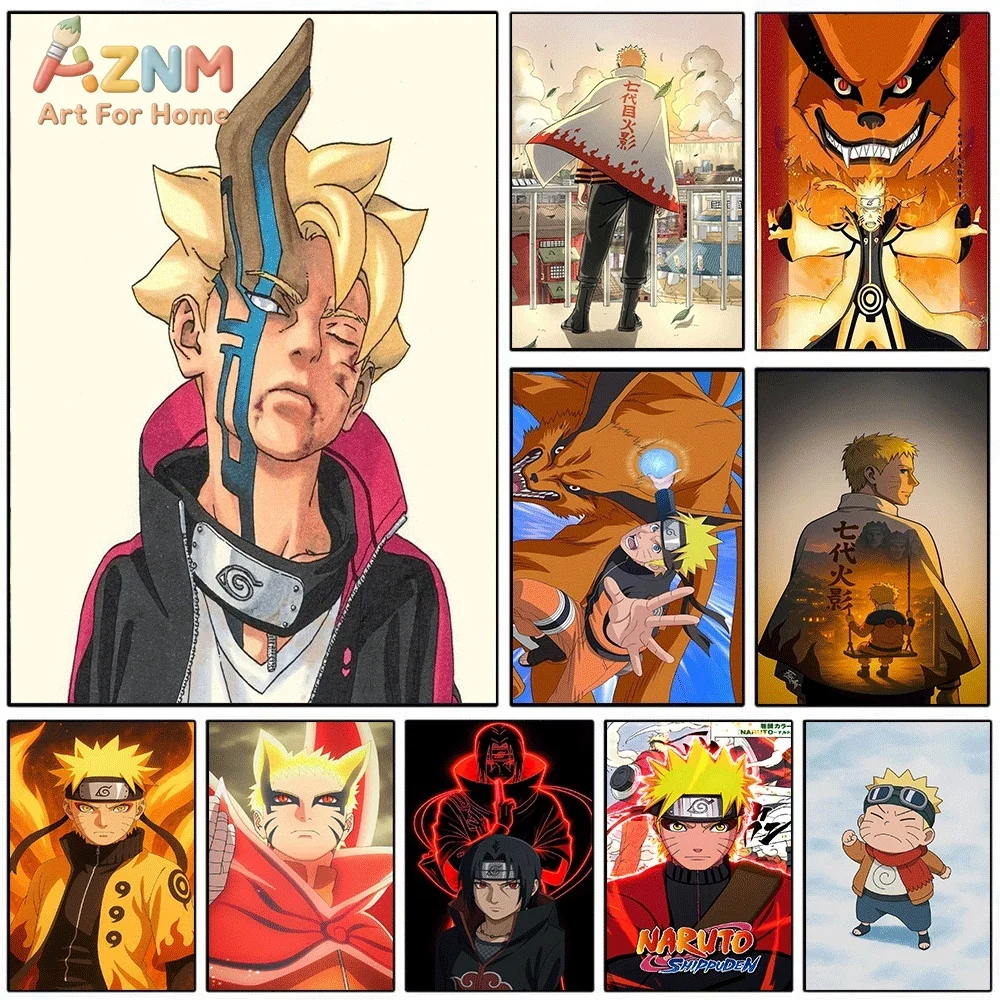 Naruto Anime Boruto Uzumaki Leinwand-Wandbild Druck Poster Ungerahmtes Leinwandgemälde Wohnzimmer Schlafzimmer Dekoration Geschenk für Anime-Fans