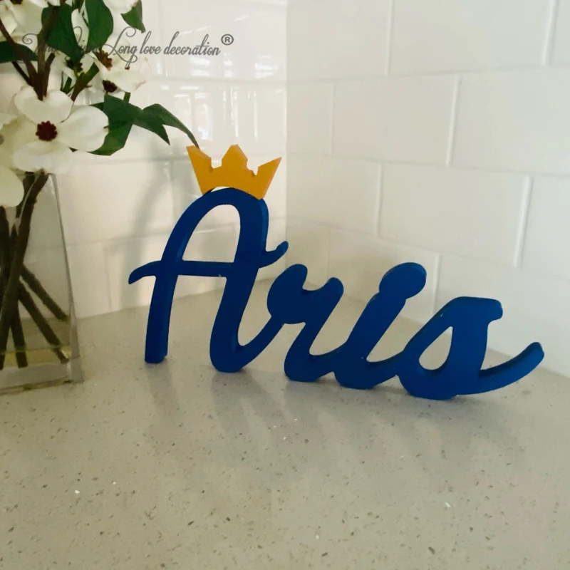 

Personalized Door and Wall Name Sign, Plaque for Nursery, Baby, Christmas Gift, Room Name Plus Crown