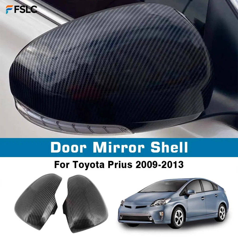 

⭐Genuine⭐ Protective Cover Door Mirror Shell For Toyota Prius 2009-2013 Car Rearview Accessories Carbon Fiber Prius Modification