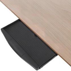 Slide Computer Keyboard Adjustable Stand Office Mouse Platform Tray Drawer with Pen Box Rotating Position under Desk Pull Out
