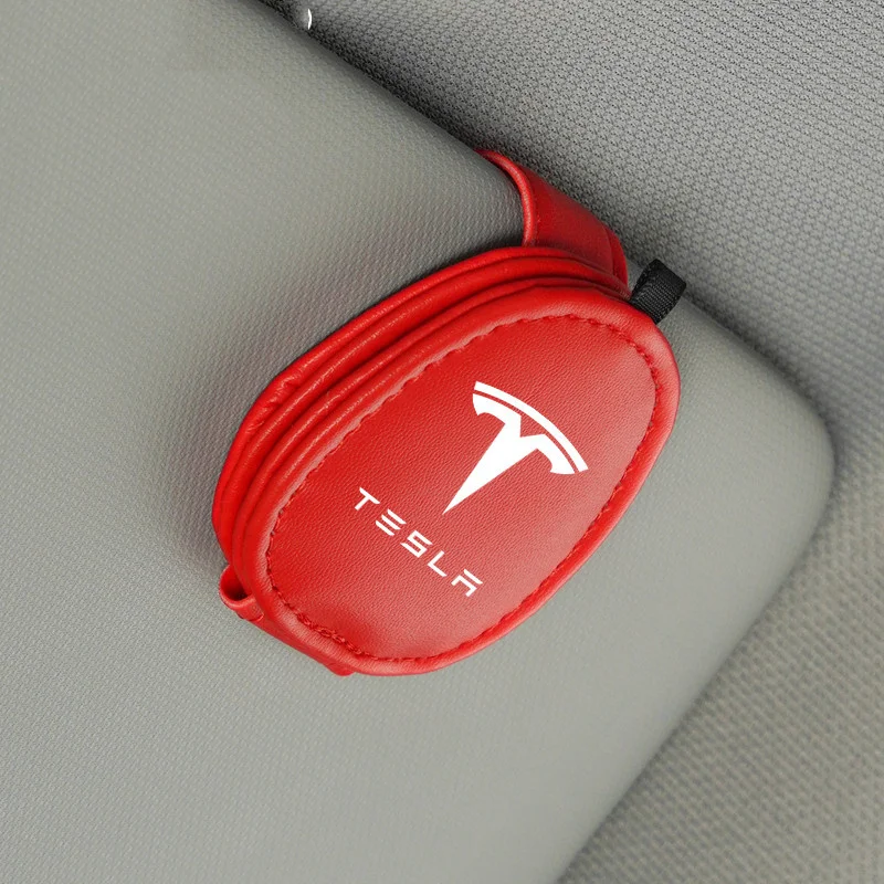 Car Interior Glasses Clip Sunshade Storage Brace Auto Accessories For Tesla Model 3 Model S X Model Y Roadster SpaceX Accessorie