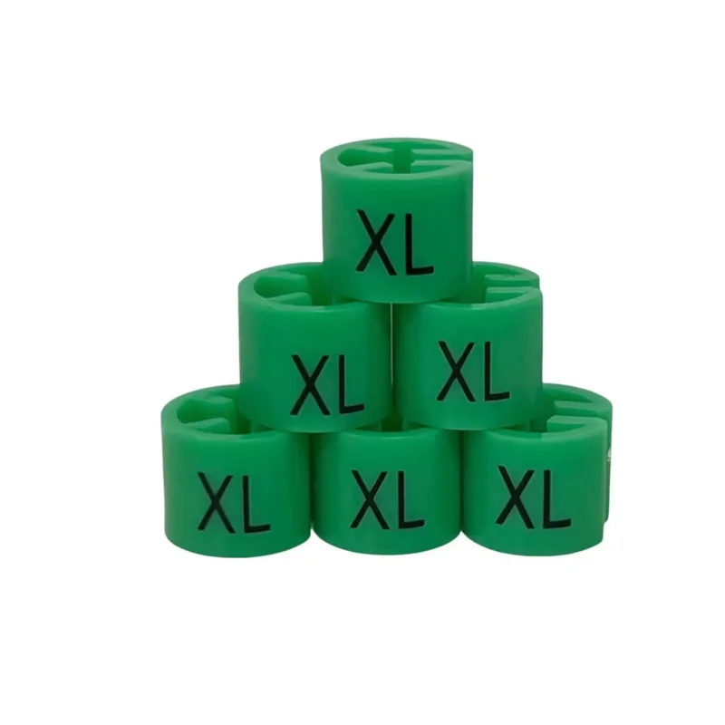 100PCS/Bag Size Buckle Tag Plastic Clothes Hanger Color-Coding Garment Clothes Hanger Size Tag Marker Pants Markers