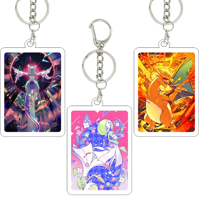 

Charizard Mewtwo Gardevoir Anime New Fashion Cool Decoration Pocket Monsters Cartoon Acrylic Keychain Bag Pendant Fast Delivery
