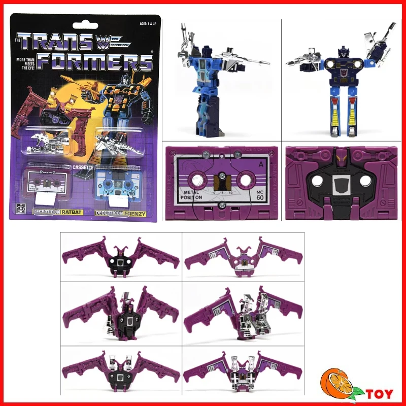 Em estoque transformadores brinquedos versão dos eua g1 84-86 ko ratbat e frenzy modelo robô coleção figura de ação brinquedo presente hobby