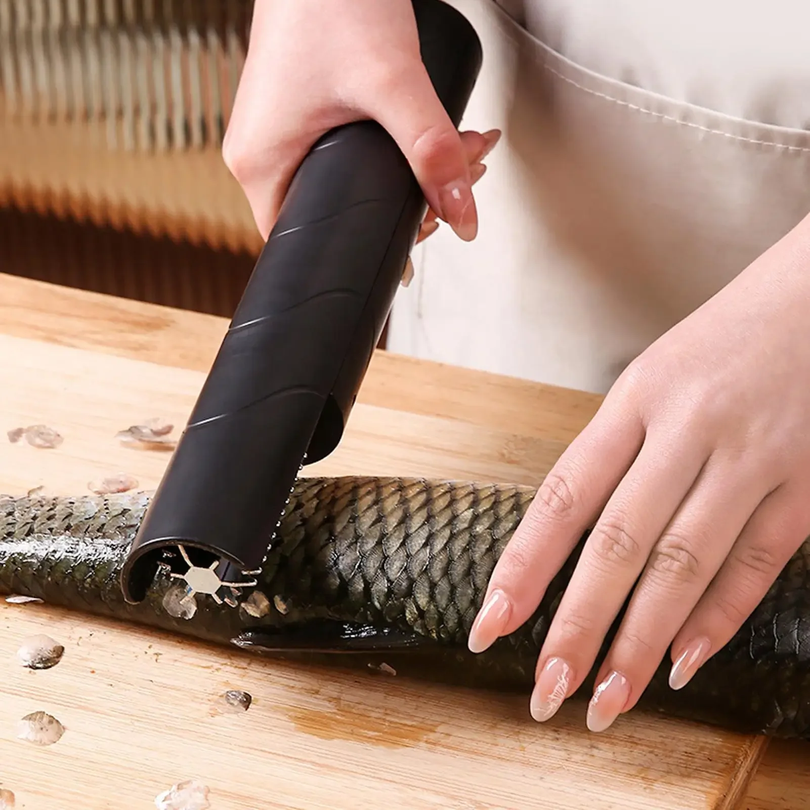 Handle Electric Scraper Fish Scaler Non-Slip Handheld Rechargeable Battery Multi-functional Roller Peeler For Kitchen Camping